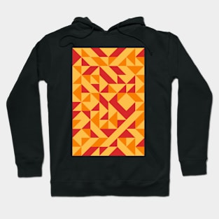 Fire Colored Geometric Pattern - Triangle #7 Hoodie